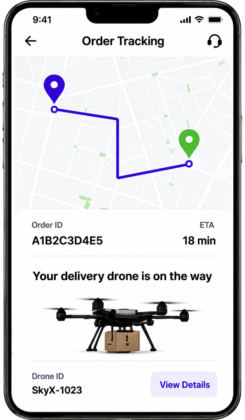 Armada consumer app — Live drone tracking