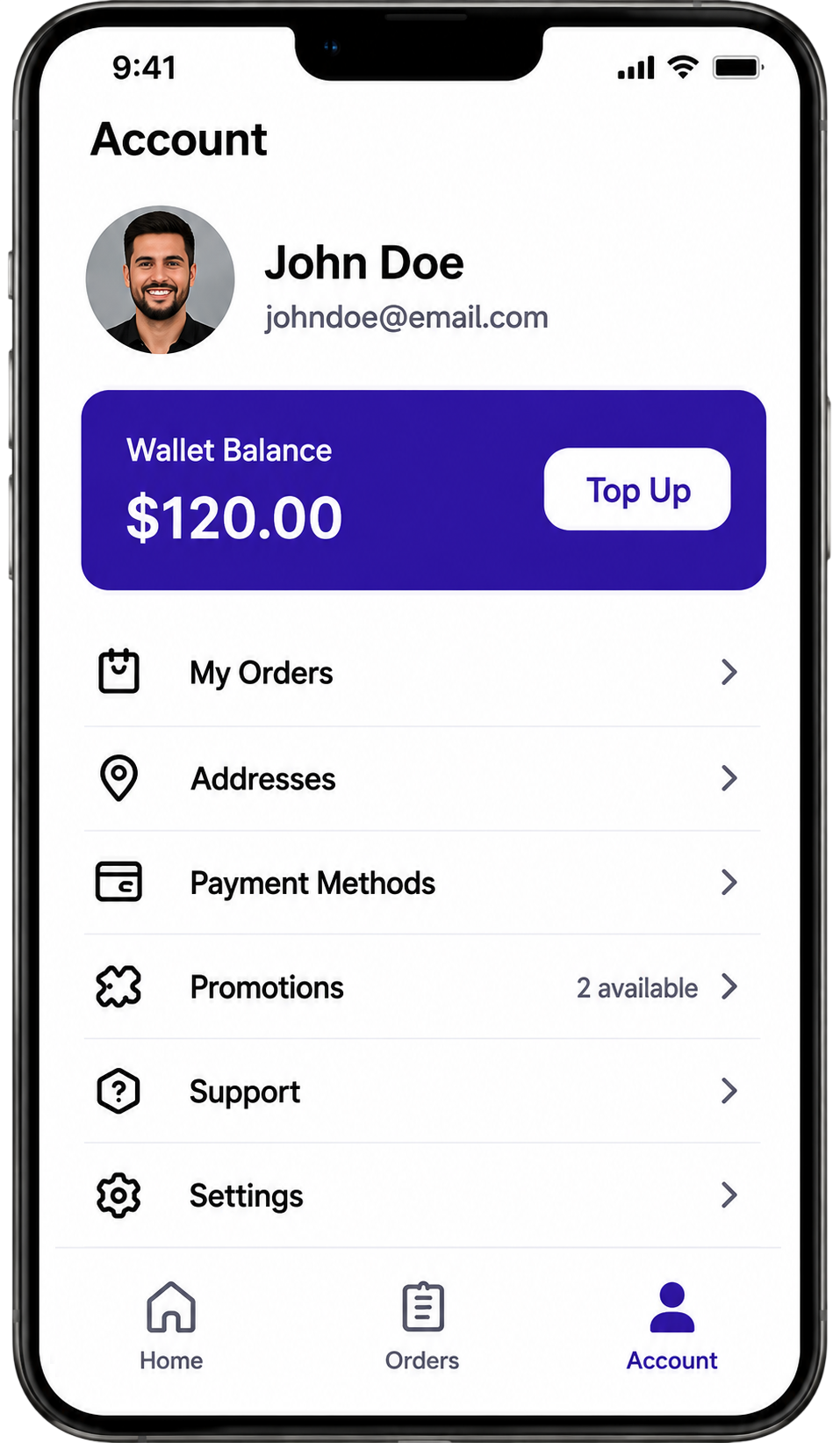 Armada consumer app — Your account
